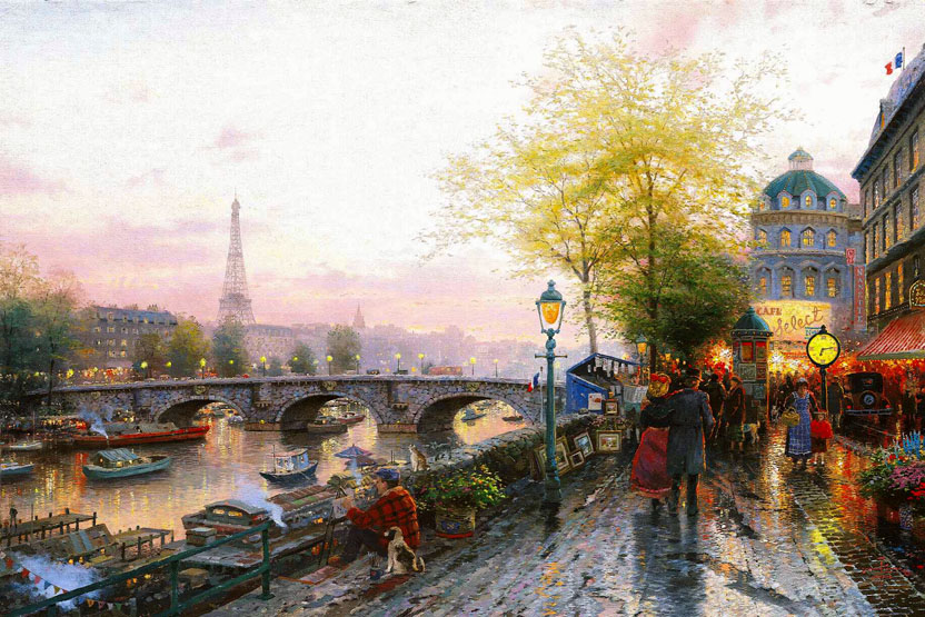 Thomas Kinkade PARIS EIFFEL TOWER